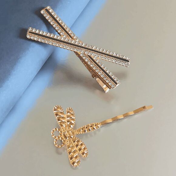 *New* 2 Piece Dragon Fly Cross Hair Accessory Set - Picture 1 of 7